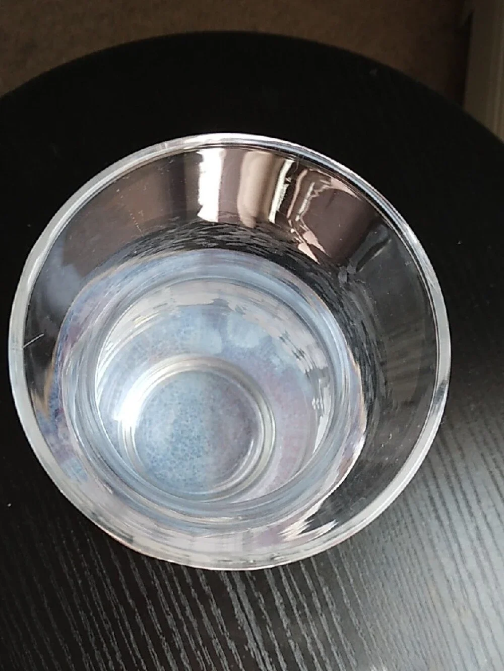 Vintage Clear Floral Etched Glass Vase